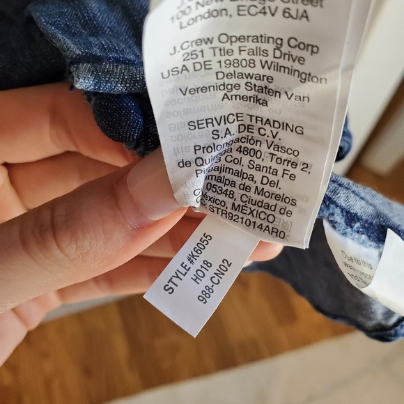 MADEWELL Chambray Button Front Mini Dress sz 4 - Picture 8 of 9